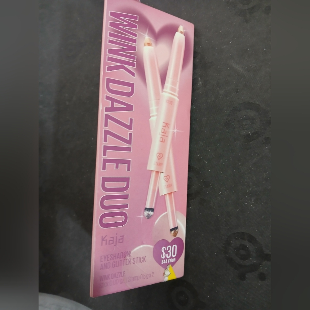 Kaja Wink Dazzle Duo Eyeshadow and Glitter Stick Ice Illusion/Champagne Sequin